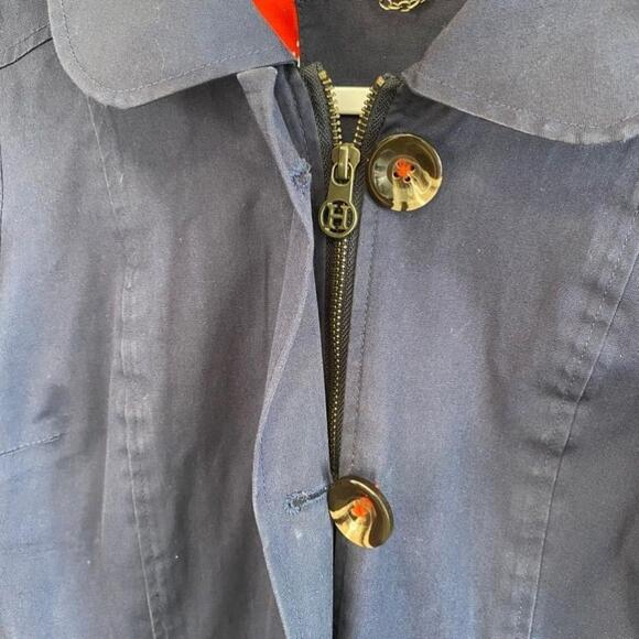 Tommy Hilfiger Navy Blue Spring Trench Coat with Hood - 4 china - Picture 7 of 12